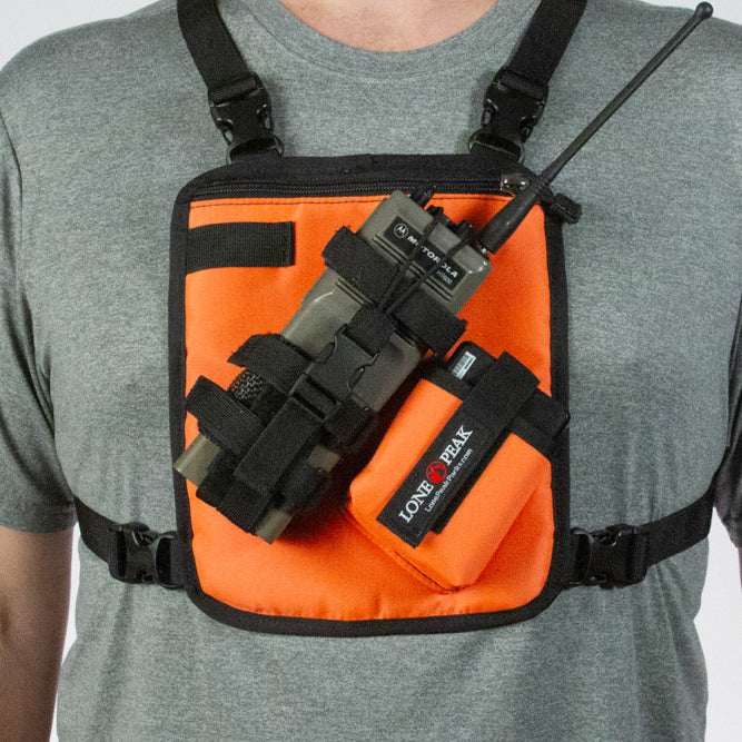 Radio Chest Pack with Spare Battery Pouch