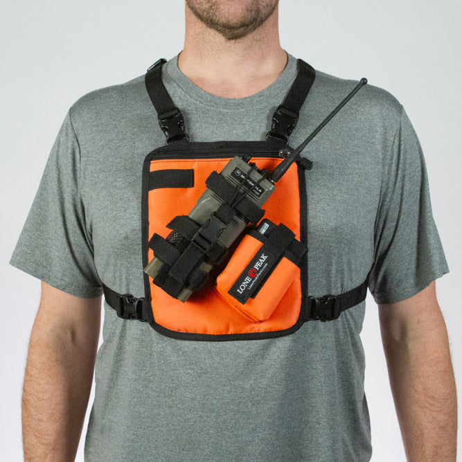 Radio Chest Pack with Spare Battery Pouch