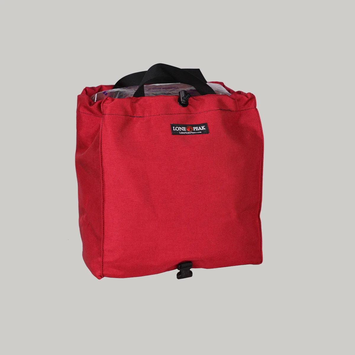 Grocery bag pannier red