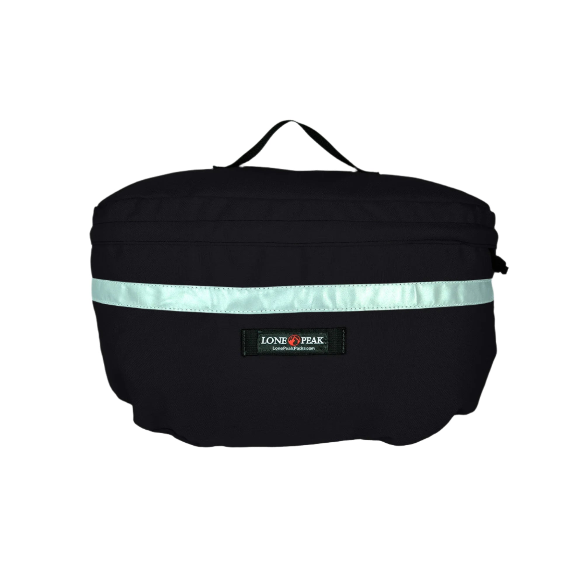 Lone peak recumbent seat bag in black