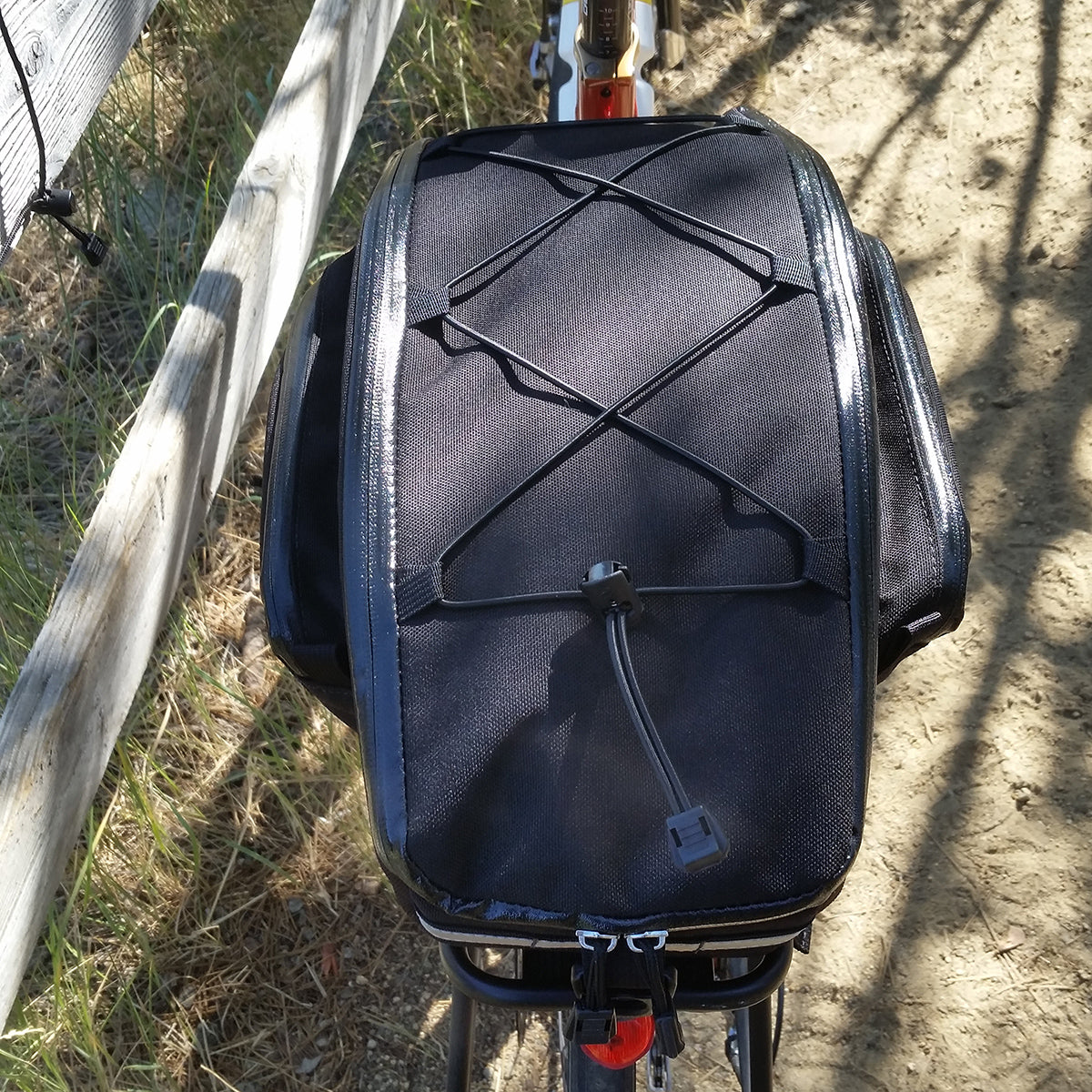 Cycling Rack Pack Swayback Rack Pack - Rear Rack Bag - Bike or Ebike Bag