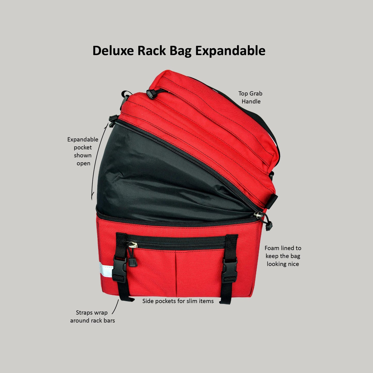 Deluxe Expandable Rack Pack / Trunk Bag