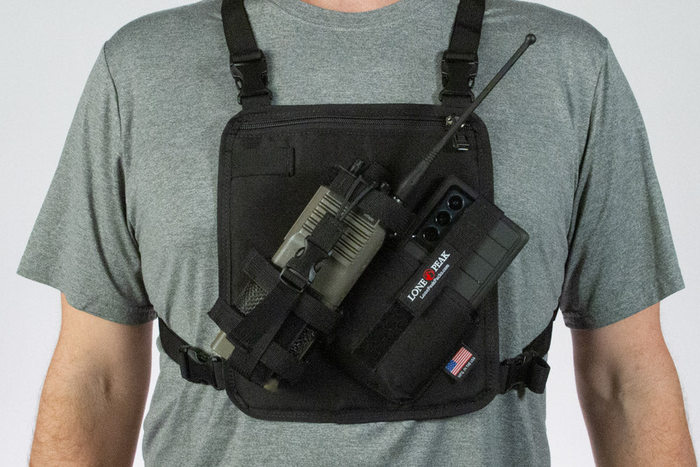 Radio and Cell Phone Chest Harness