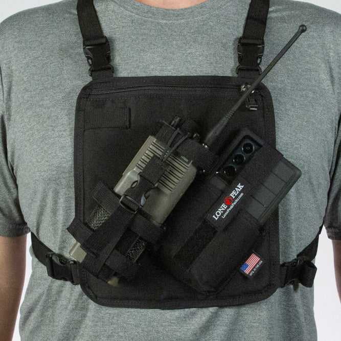 Radio and Cell Phone Chest Harness