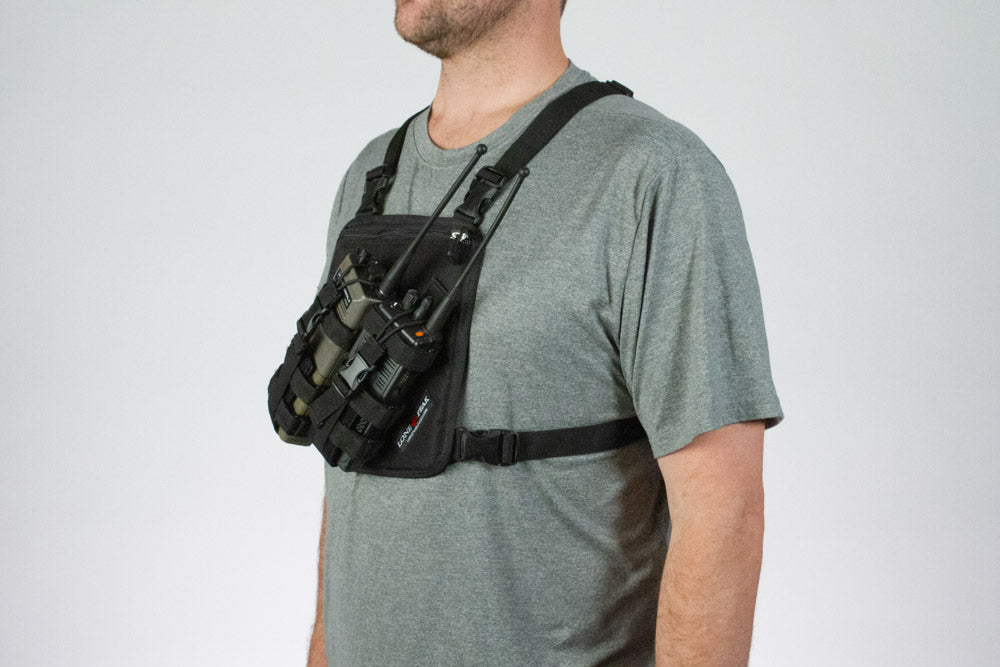 Double Radio Chest Harness - Hold Two Radios Hands Free