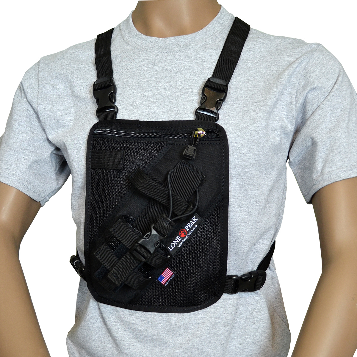 Radio Chest Harness Front Pack Hands Pouch Walkie Talkie Holster Vest Rig  Bag