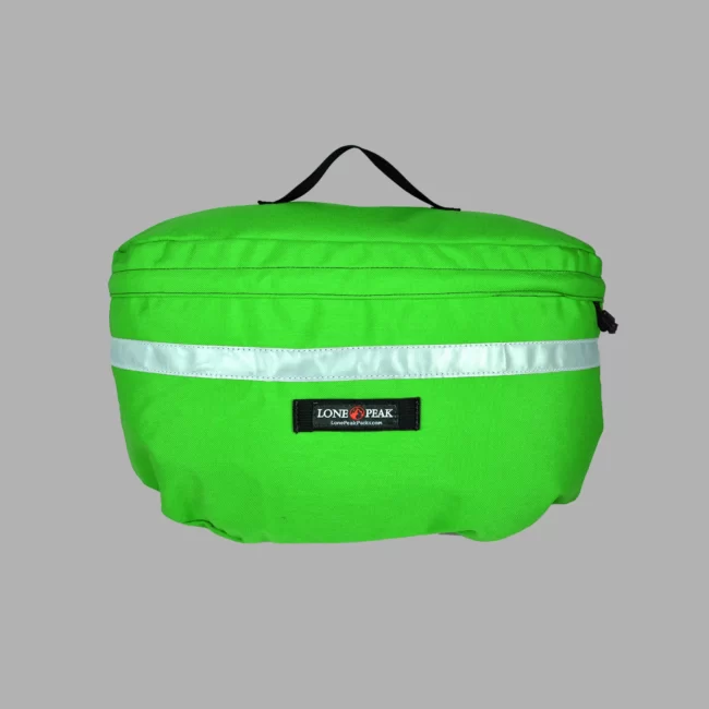 Neon green recumbent seat bag